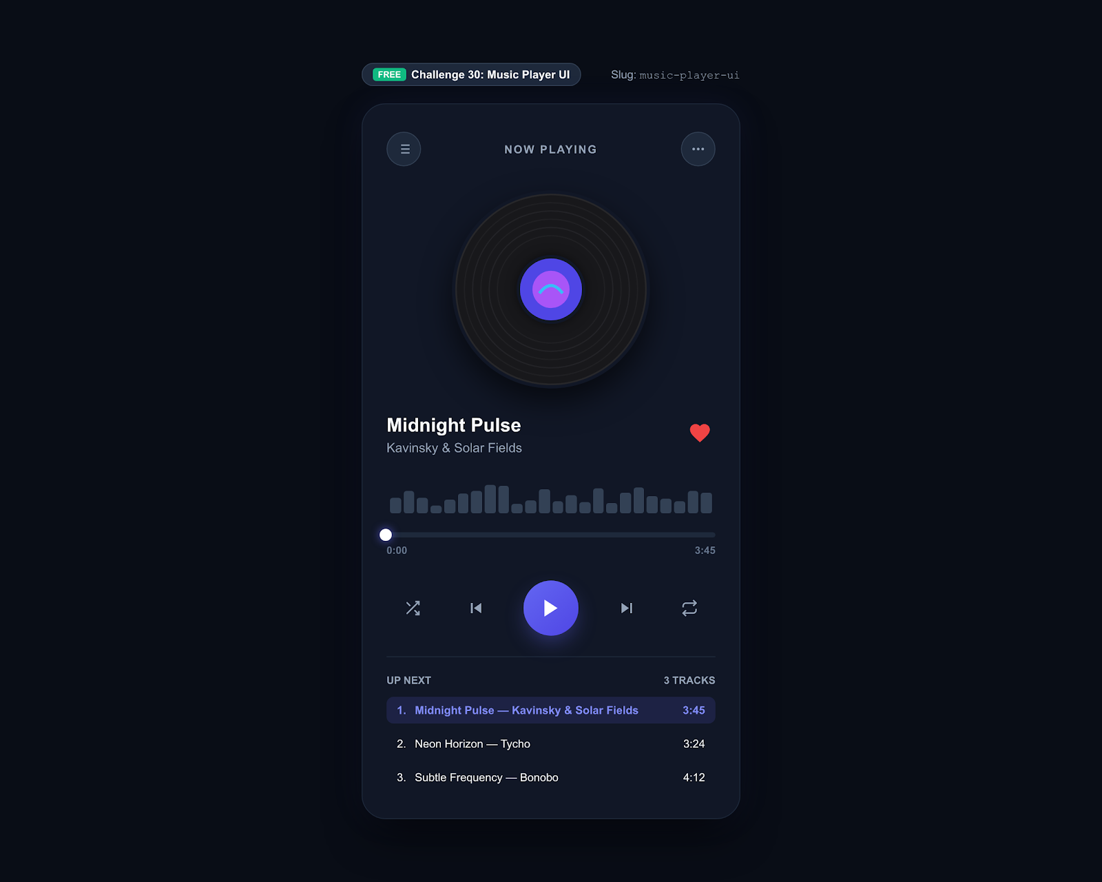 Music Player UI