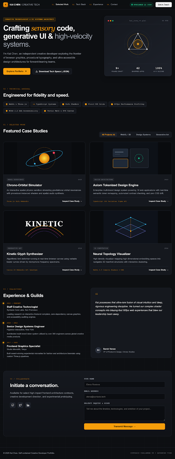 Creative Developer Portfolio